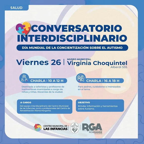 Se llevará adelante un conversatorio interdisciplinario sobre Autismo en Río Grande