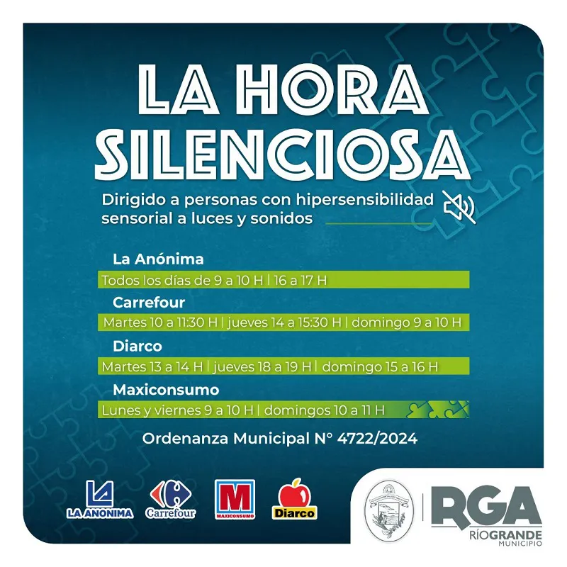 Nuevos supermercados se suman a “La Hora Silenciosa” en la ciudad de Río Grande