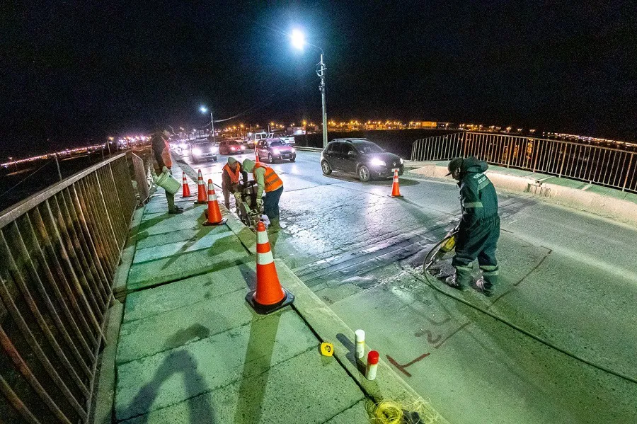 Iniciaron los trabajos nocturnos de remediación sobre el puente General Mosconi