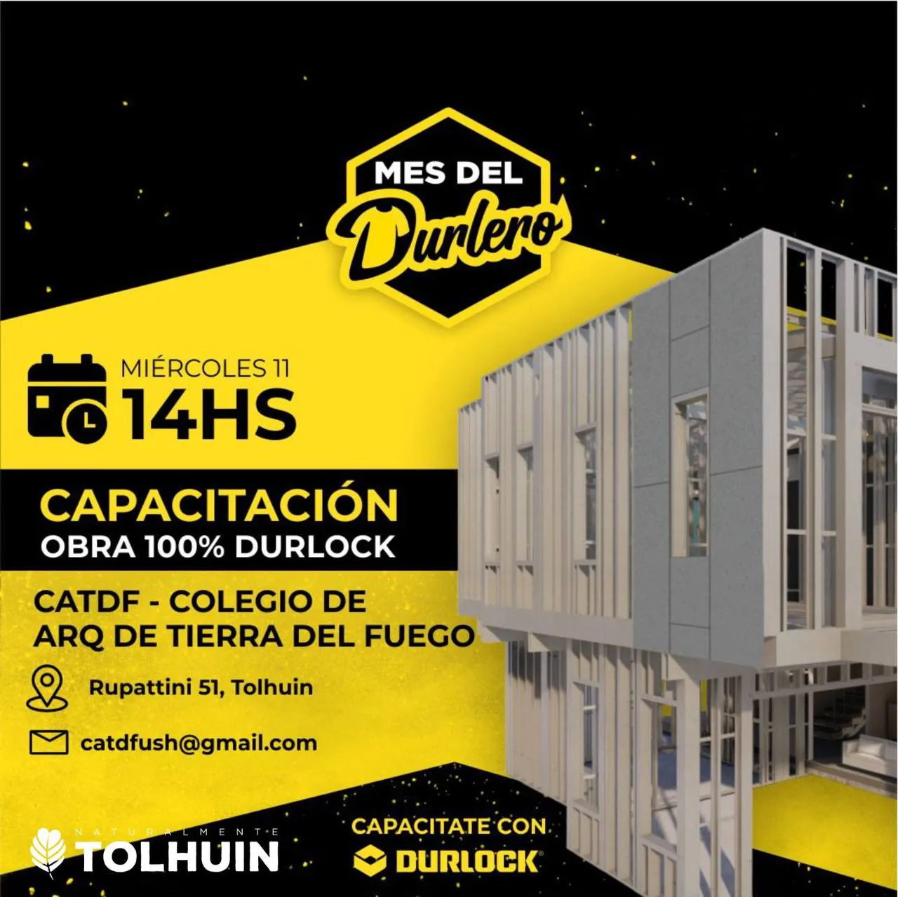 Ofrecen una capacitación gratuita en Tolhuin sobre cómo usar el Durlock en una obra (2)