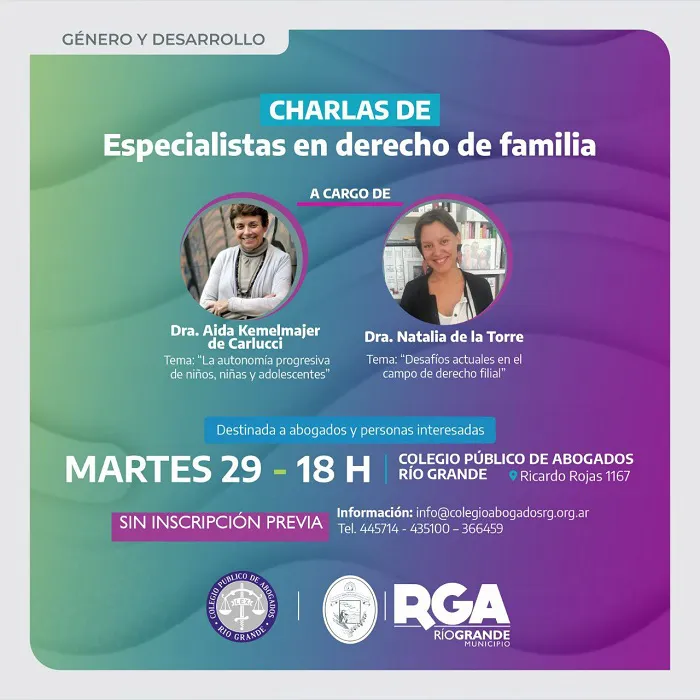 Se dictará en Río Grande charlas sobre “Derecho Laboral y Familiar” (3)