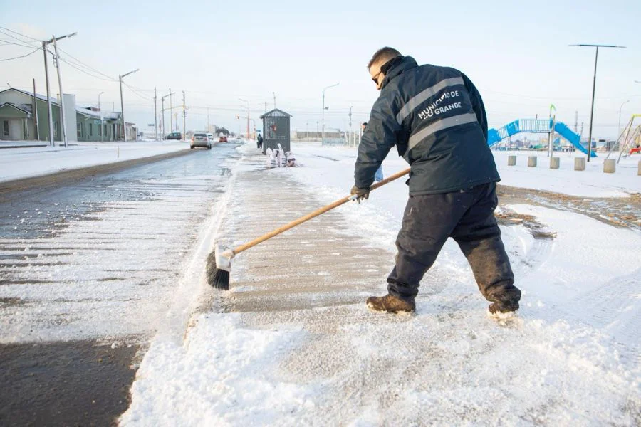 Despeje de nieve en espacios públicos