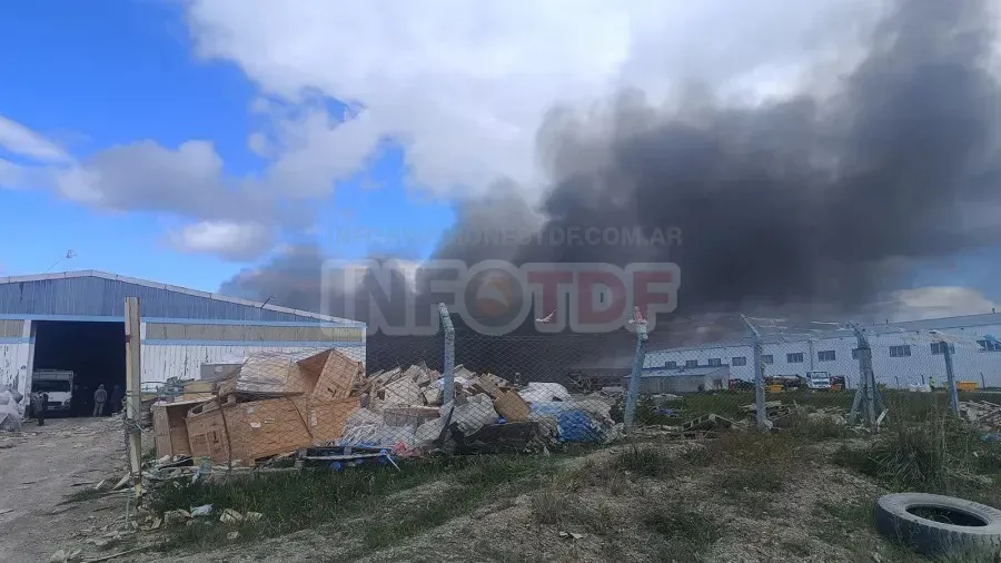 Este viernes se reavivó nuevamente el incendio sobre la recicladora