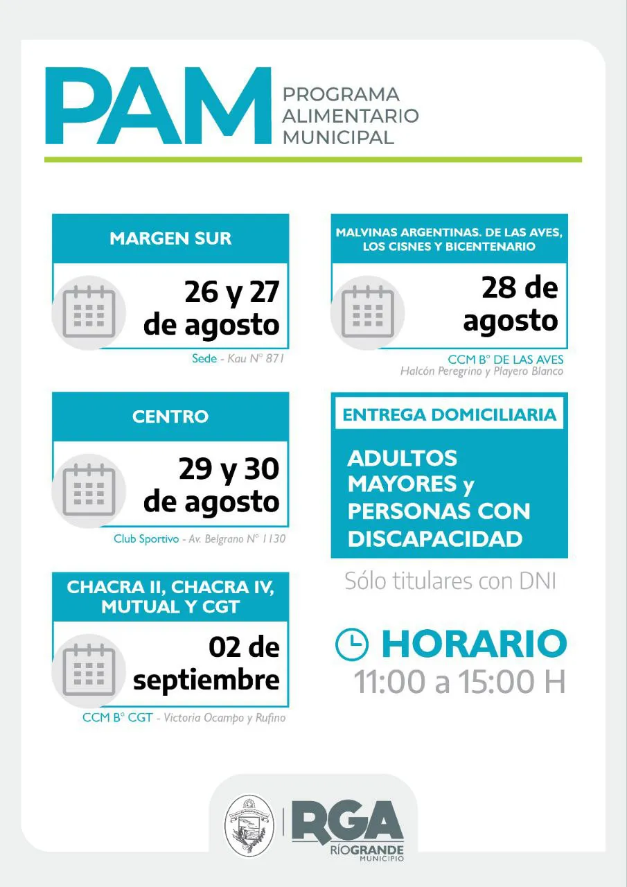 Desde este lunes comienza la entrega de módulos alimentarios municipales