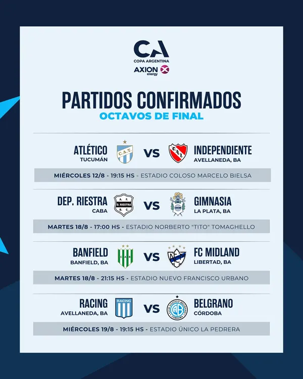 Encuentros de octavos de final 01