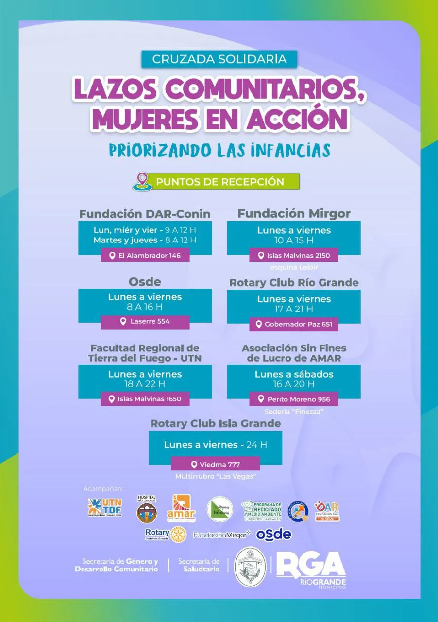 Continúa la Cruzada Solidaria “Lazos comunitarios, mujeres en acción, priorizando las infancias” (2)