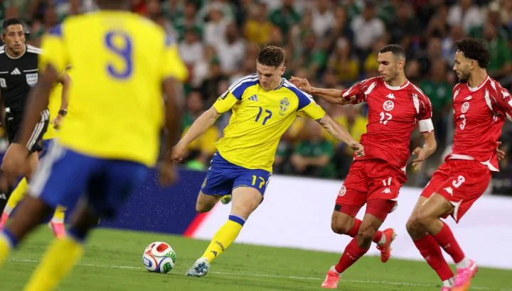 Suecia arrasó al vencer 5-1 a Túnez