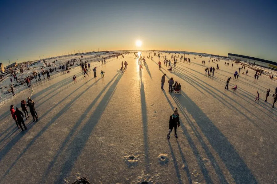 Habilitan la ‘Laguna de los Patos’ para realizar actividades sobre el hielo