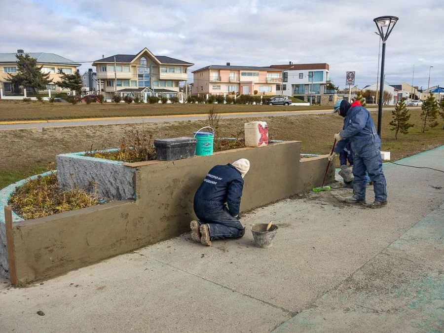 Inician los trabajos de embellecimiento y puesta en valor de espacios en Río Grande