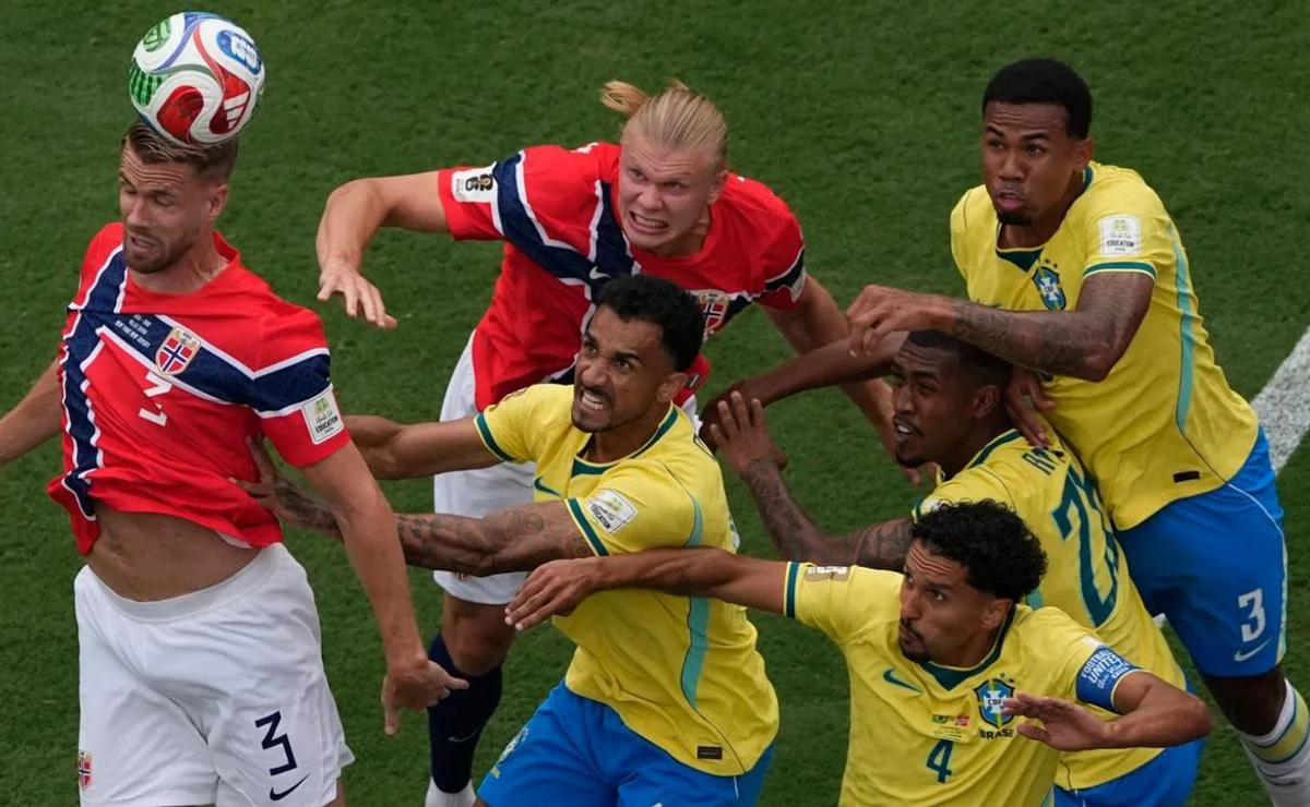 Con doblete de Haaland, Noruega eliminó a Brasil y se metió en cuartos de final