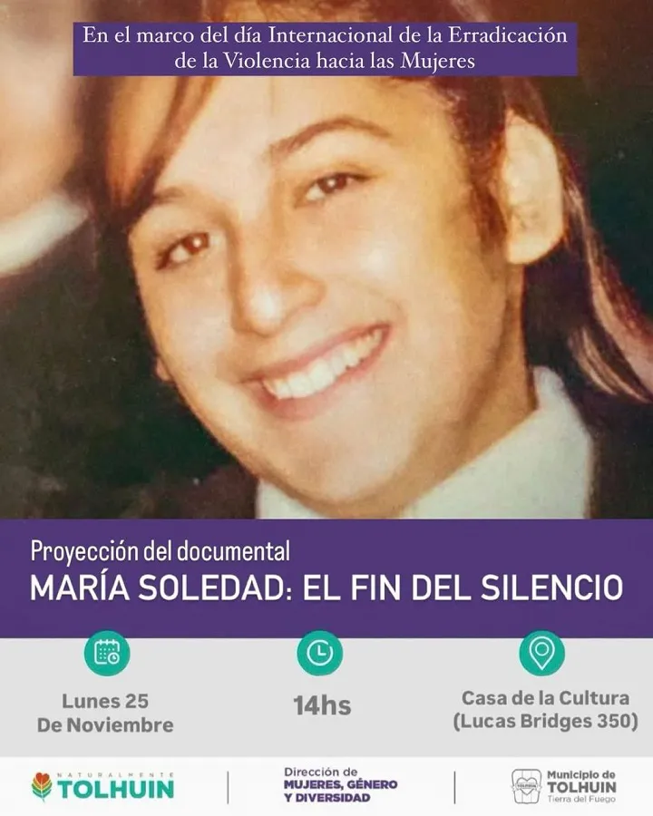 Proyectarán el documental “María Soledad el fin del silencio” en Tolhuin 2