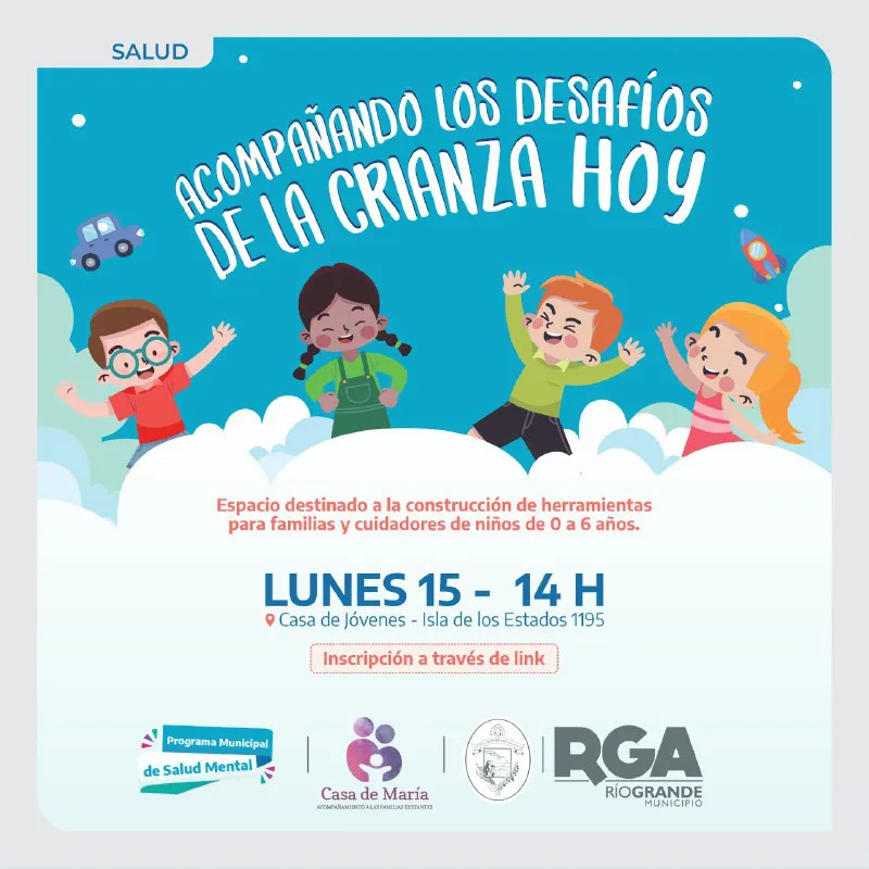 El próximo lunes se dictará el taller Acompañando los desafíos de la crianza hoy