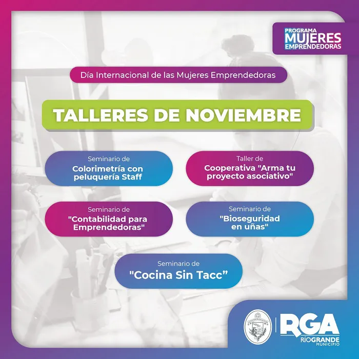 Se dictarán talleres y seminarios por el “Día de las Mujeres Emprendedoras”