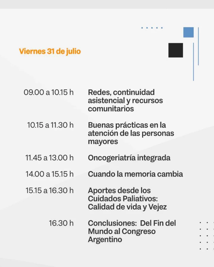 Cronograma del pre congreso Día 2