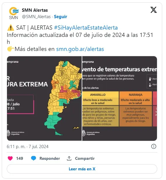 alerta por frios