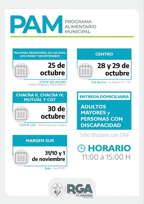 Este lunes continuará la entrega de módulos alimentarios municipales