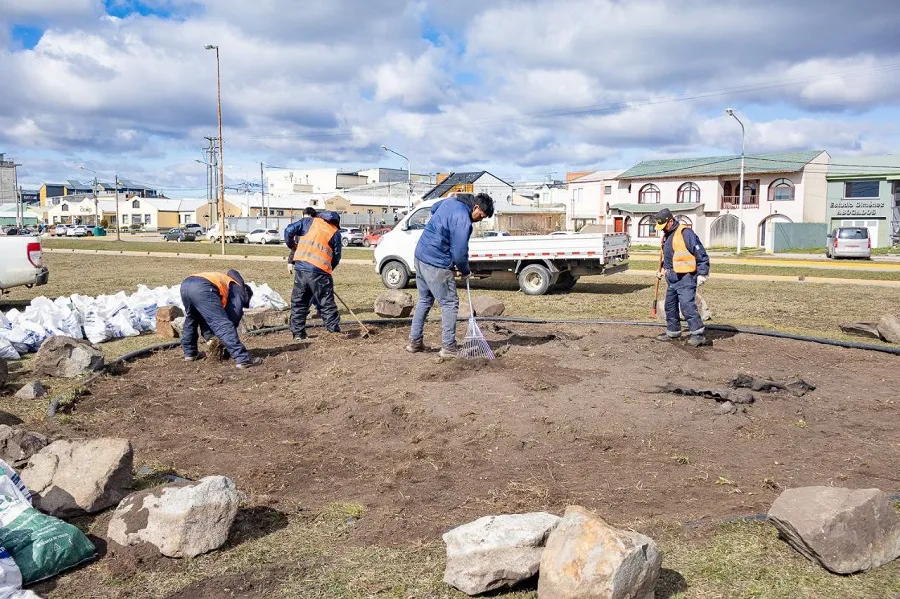 Avanzan los trabajos de embellecimiento de Río Grande tras la llegada de la primavera