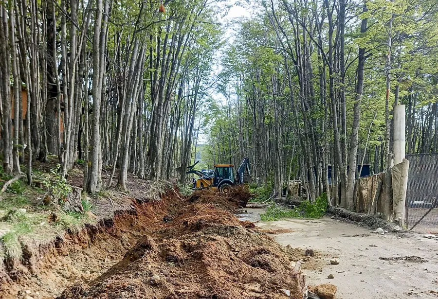 Iniciaron trabajos de mantenimiento sobre la calle principal del B° Dos Banderas (2)