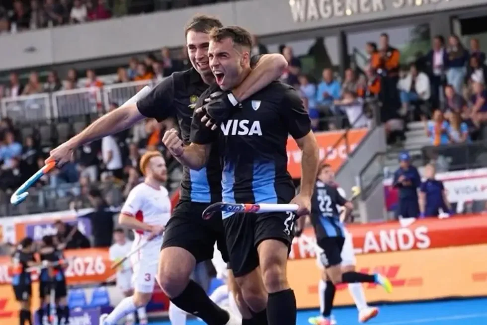 Los Leones le ganaron a Inglaterra en el Mundial de hockey 2026 por 3 a 1