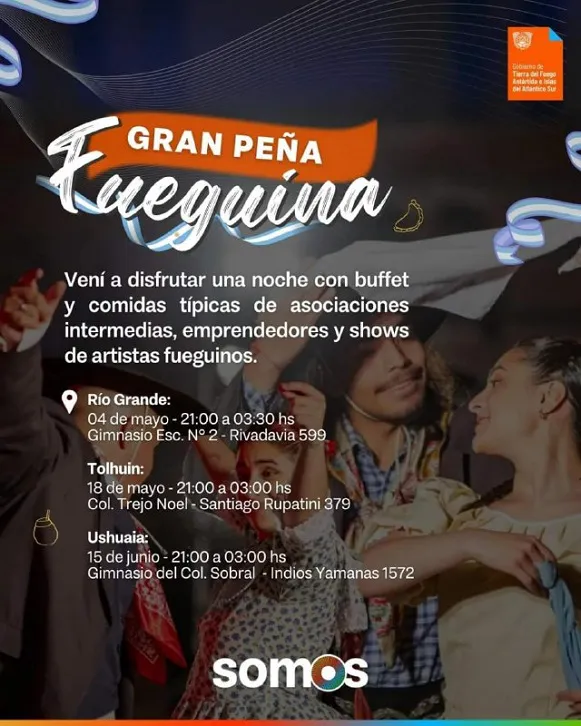 Se realizará en las tres ciudades la Gran Peña Fueguina por el mes del Trabajador 1